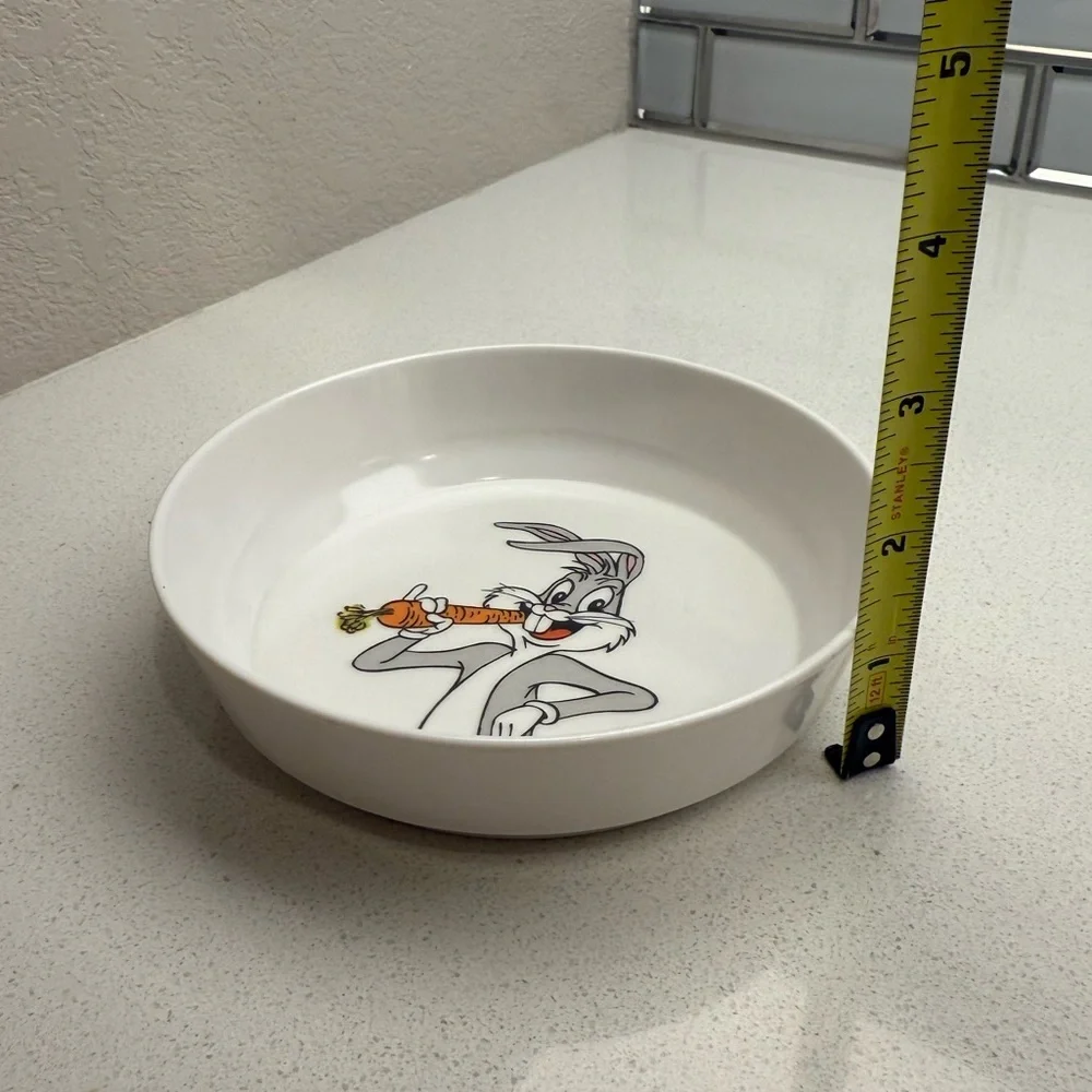 Vintage Looney Tunes Plate and Bowl Bugs Bunny Elmer Fudd Porky Pig Daffy Duck - Picture 11 of 11